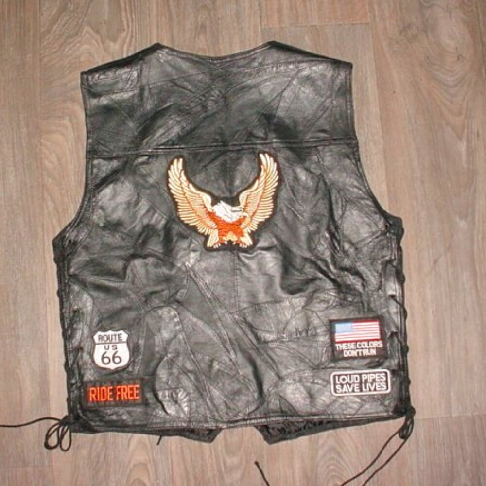 Canyon Creek Men's Genuine Leather Biker Vest Size XXXL
